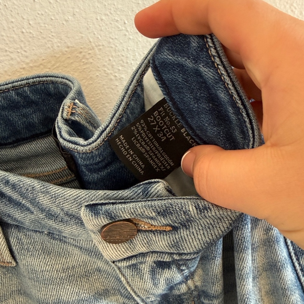 Buckle Black No 53 Light Wash Bootcut Jeans - Picture 5 of 5